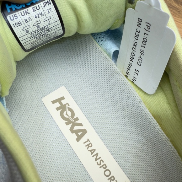 HOKA Womens size 10.5 Kawana Mesh Athletic Running Sneakers White Pink - Picture 8 of 8